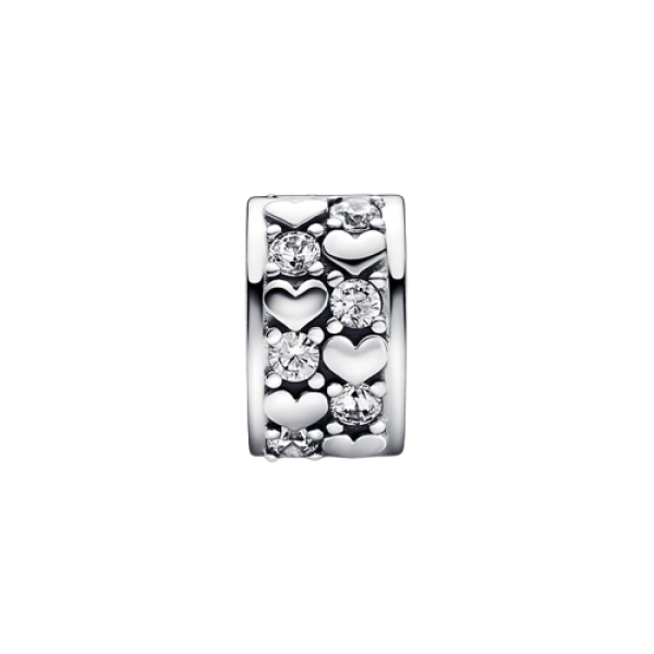 Charm Clip Infinite Hearts Sparkling