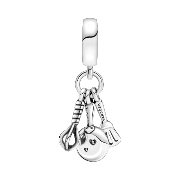 Charm Colgante Espátula, Sartén y Batidora
