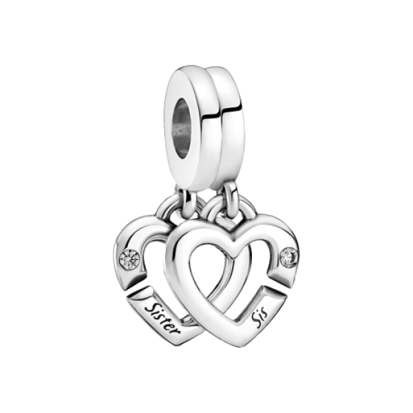 Charm Colgante Hermanas Unidas Corazones Divididos