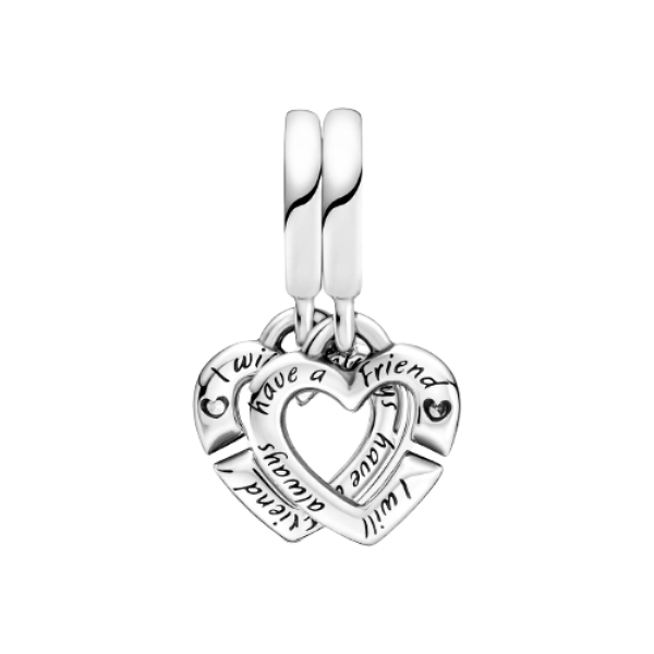 Charm Colgante Hermanas Unidas Corazones Divididos