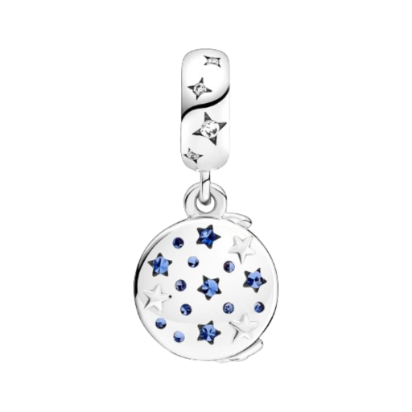 Charm Colgante Doble Santa Claus en la Luna
