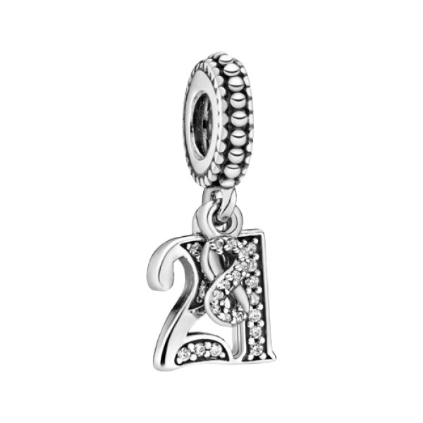 Charm colgante en plata de ley 21 Años de Amor