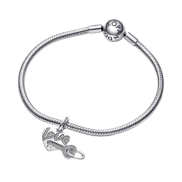 Charm Colgante Divisible Corazón y Llave