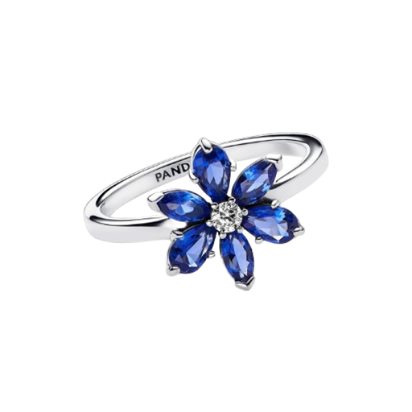 Anillo Herbario Brillante Azul