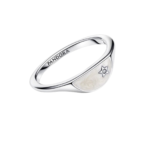 Anillo Pandora ME Mitad Sello Esmaltado