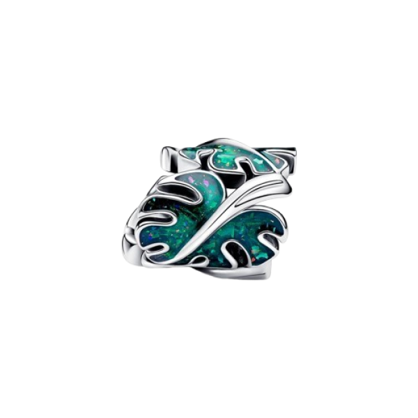 Charm Hojas de Monstera Verdes
