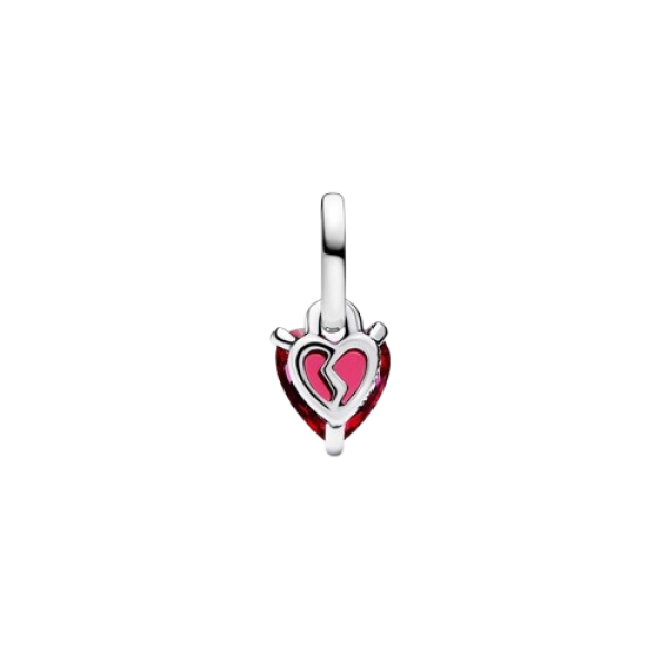 Mini Charm Colgante Corazón Roto