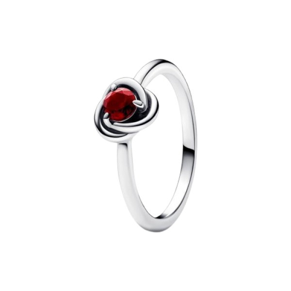Anillo Círculo Eternity Rojo