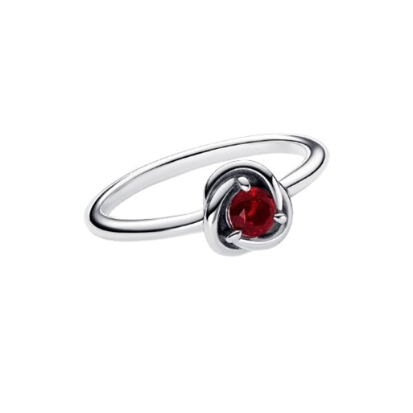 Anillo Círculo Eternity Rojo
