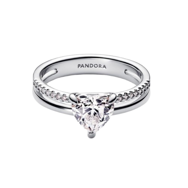 Anillo Corazón Doble Banda