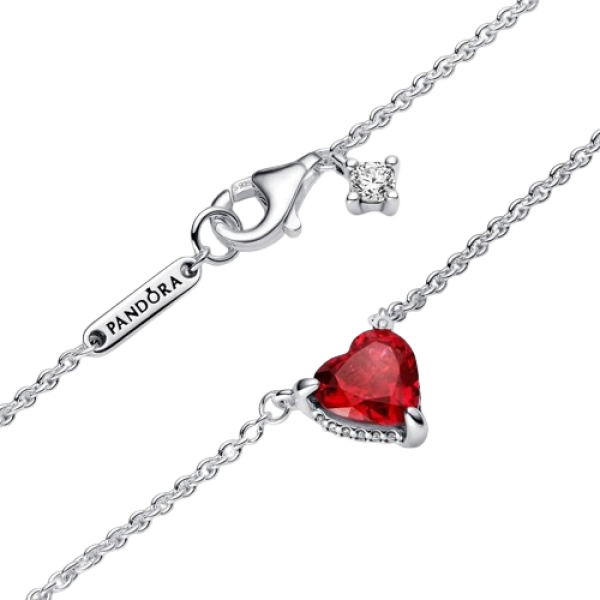 Collar Corazón Halo Brillante