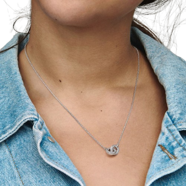 Collar Pavé Entrelazado Pandora Signature