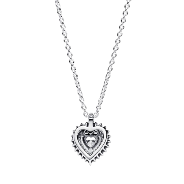 Collar Corazón Halo Brillante
