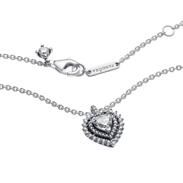 Collar Corazón Halo Brillante