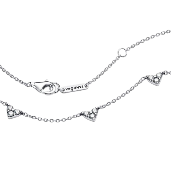 Collar Cadena Corazón Triple Gema