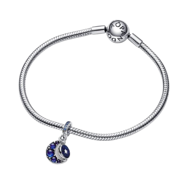 Charm Colgante Giratorio Luna Brillante