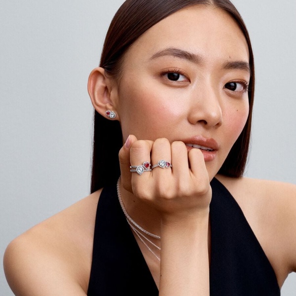 Anillo Halo Corazones