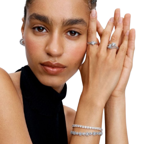Anillo Corazón Doble Banda