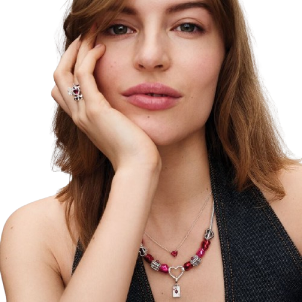 Collar Corazón Halo Brillante