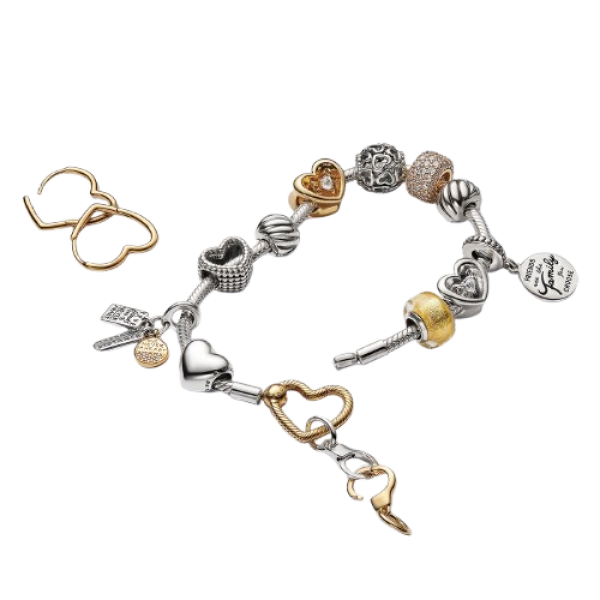 Charm colgante en plata de ley Los Amigos Son Familia
