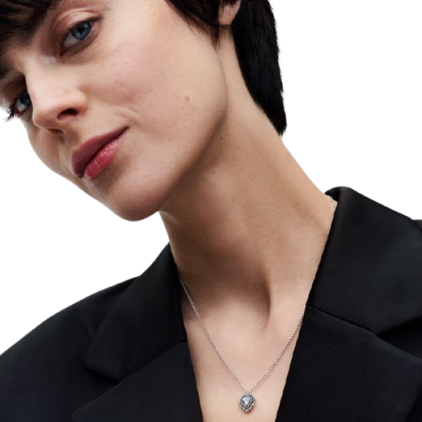 Collar Corazón Halo Brillante
