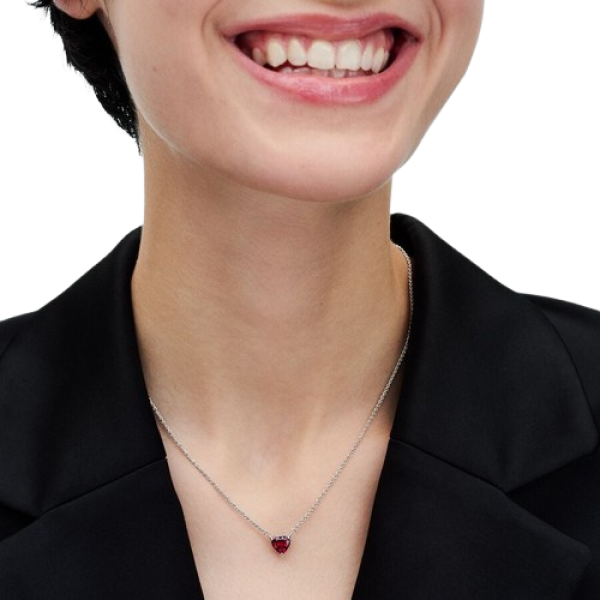 Collar Corazón Halo Brillante