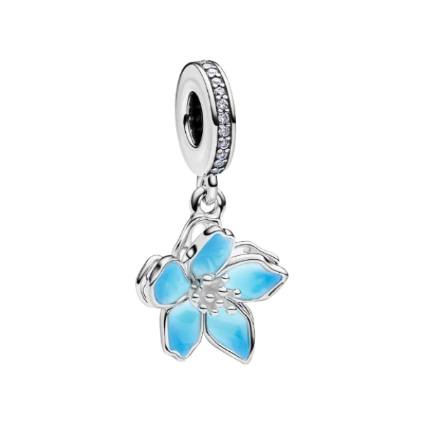 Charm Colgante Flor Azul