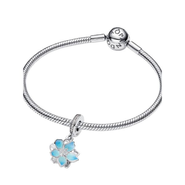 Charm Colgante Flor Azul