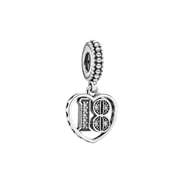 Charm Colgante Celebración del 18º Cumpleaños