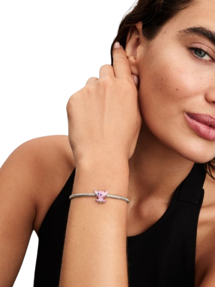 Charm Angel de Lilo y Stitch de Disney Plata de primera ley