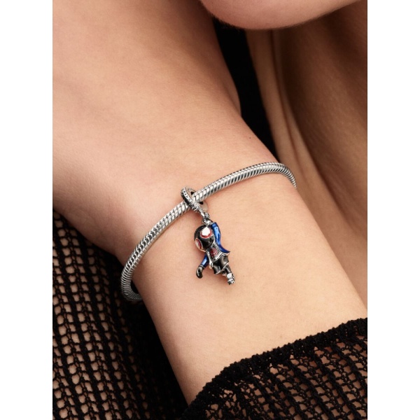 Charm Colgante Spider-Man Miles Morales de Marvel Plata de primera ley
