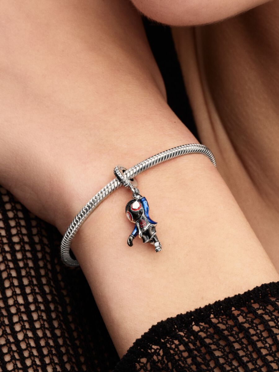 Charm Colgante Spider-Man Miles Morales de Marvel Plata de primera ley