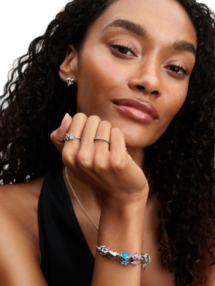 Charm Angel de Lilo y Stitch de Disney Plata de primera ley