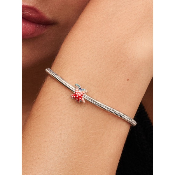 Charm MIni Estrella de Mar Colorida Plata de primera ley