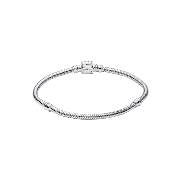 Pulsera Pandora Moments Cadena de Serpiente Cierre de Logo Marvel