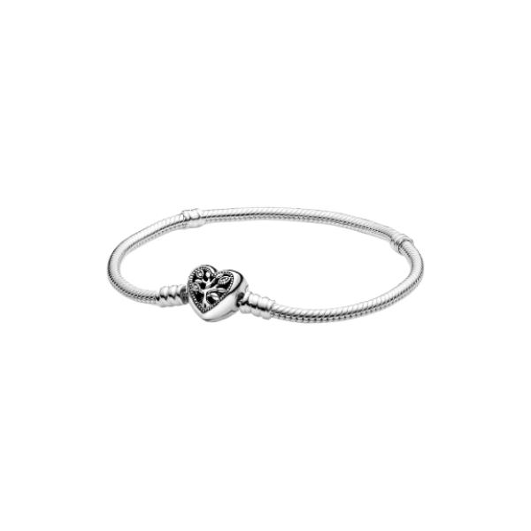 Pulsera de Cadena de Serpiente Cierre de Corazón Árbol Genealógico