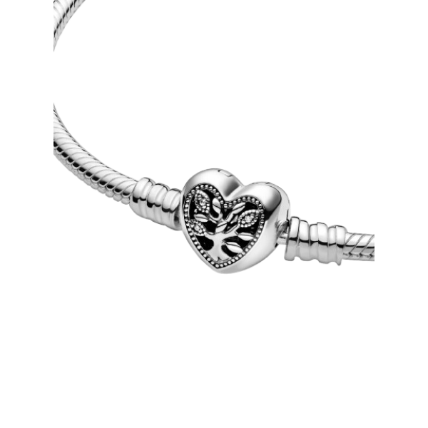 Pulsera de Cadena de Serpiente Cierre de Corazón Árbol Genealógico