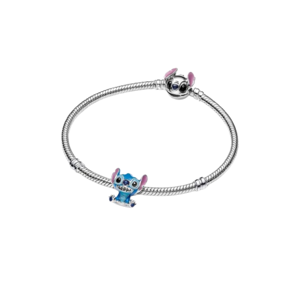 Charm Stitch de Disney Plata de primera ley