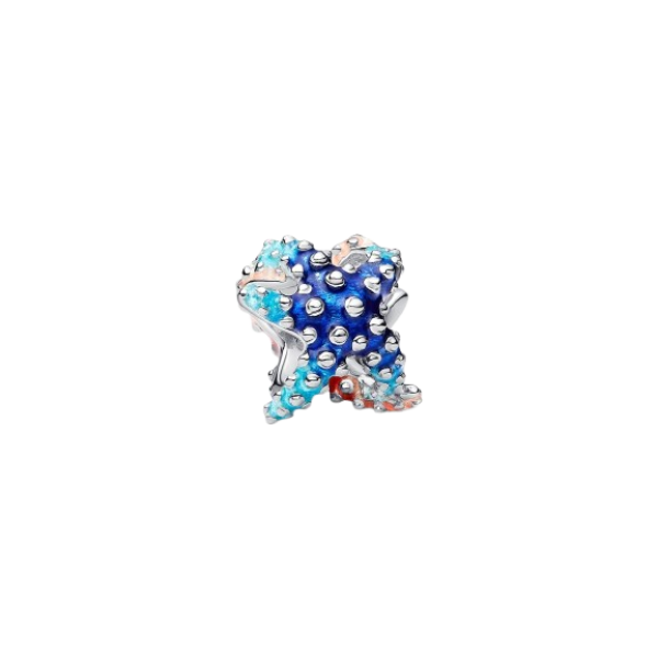 Charm MIni Estrella de Mar Colorida Plata de primera ley