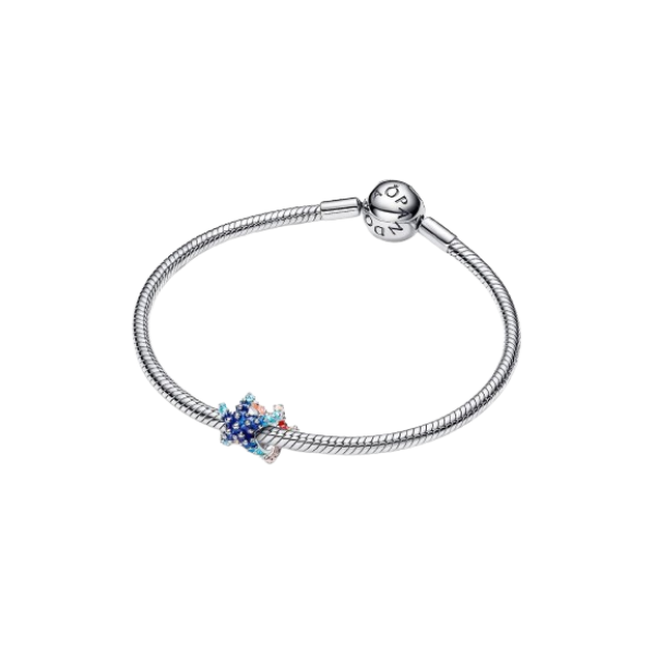 Charm MIni Estrella de Mar Colorida Plata de primera ley