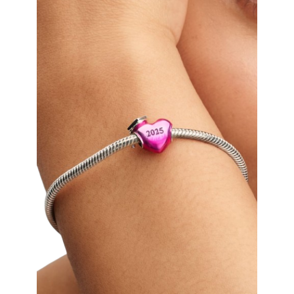 Charm Corazón y Graduación 2025 Plata de primera ley
