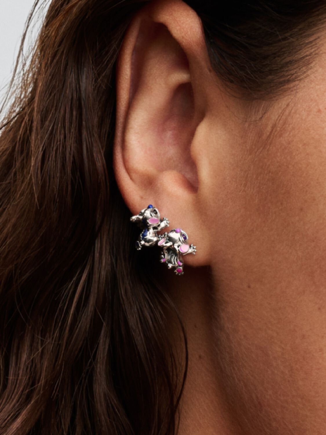 Pendientes de Botón Angel y Stitch de Disney